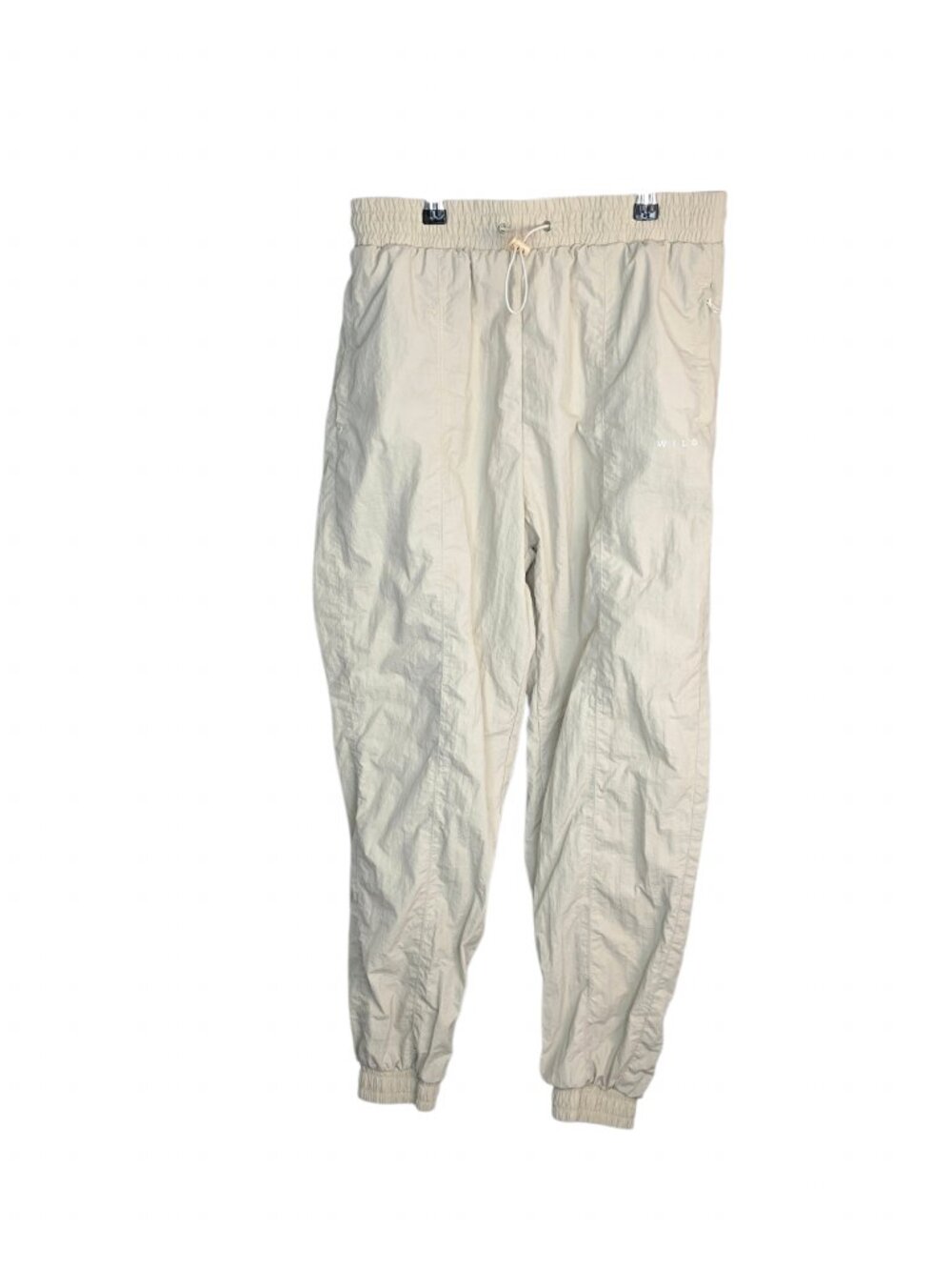 Wilo The Label High Rise Nylon Joggers, Womens SIze Medium, Toggle Waist